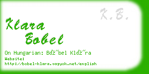 klara bobel business card